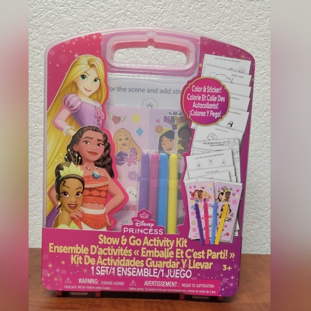 Disney Princess Stow & Go Activity Kit - Pink and Purple